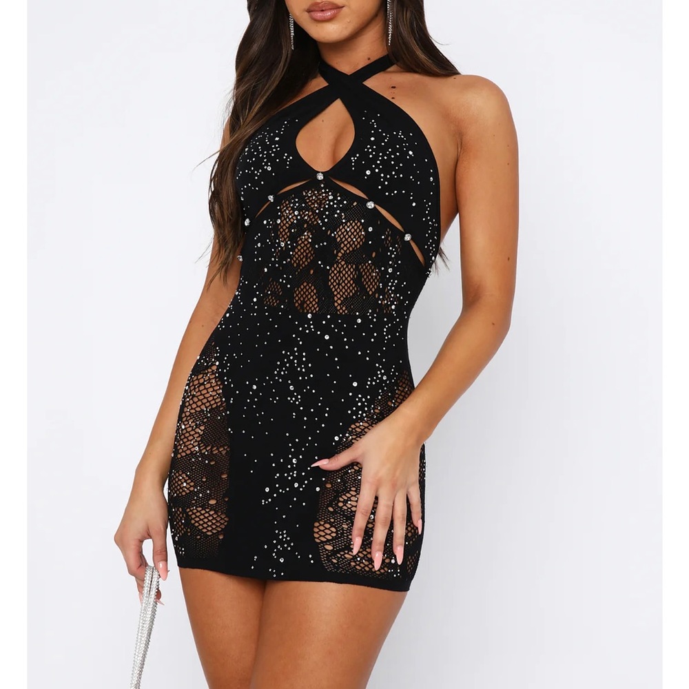 White Fox No Temptations Mini Dress Black